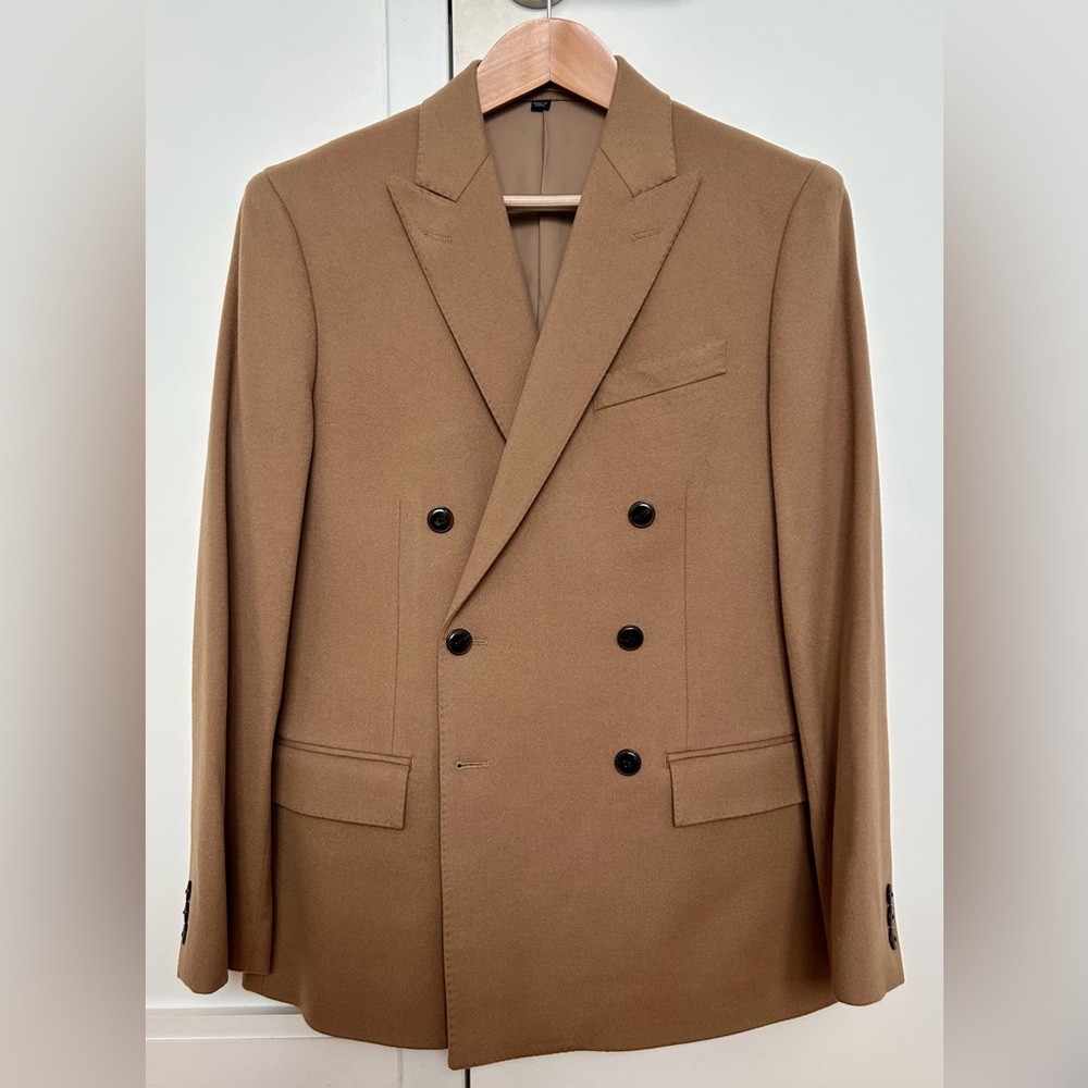 J Crew Double Breasted Blazer in Loro Piana Doeskin Fabric Men 38s